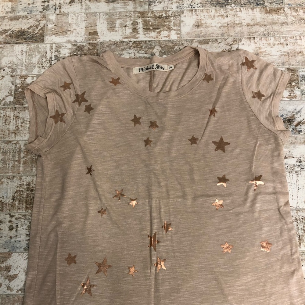 NWOT Michael Stars Blush T w Stars
